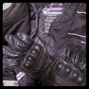 Saber Motorcycle Riding Coat with gloves